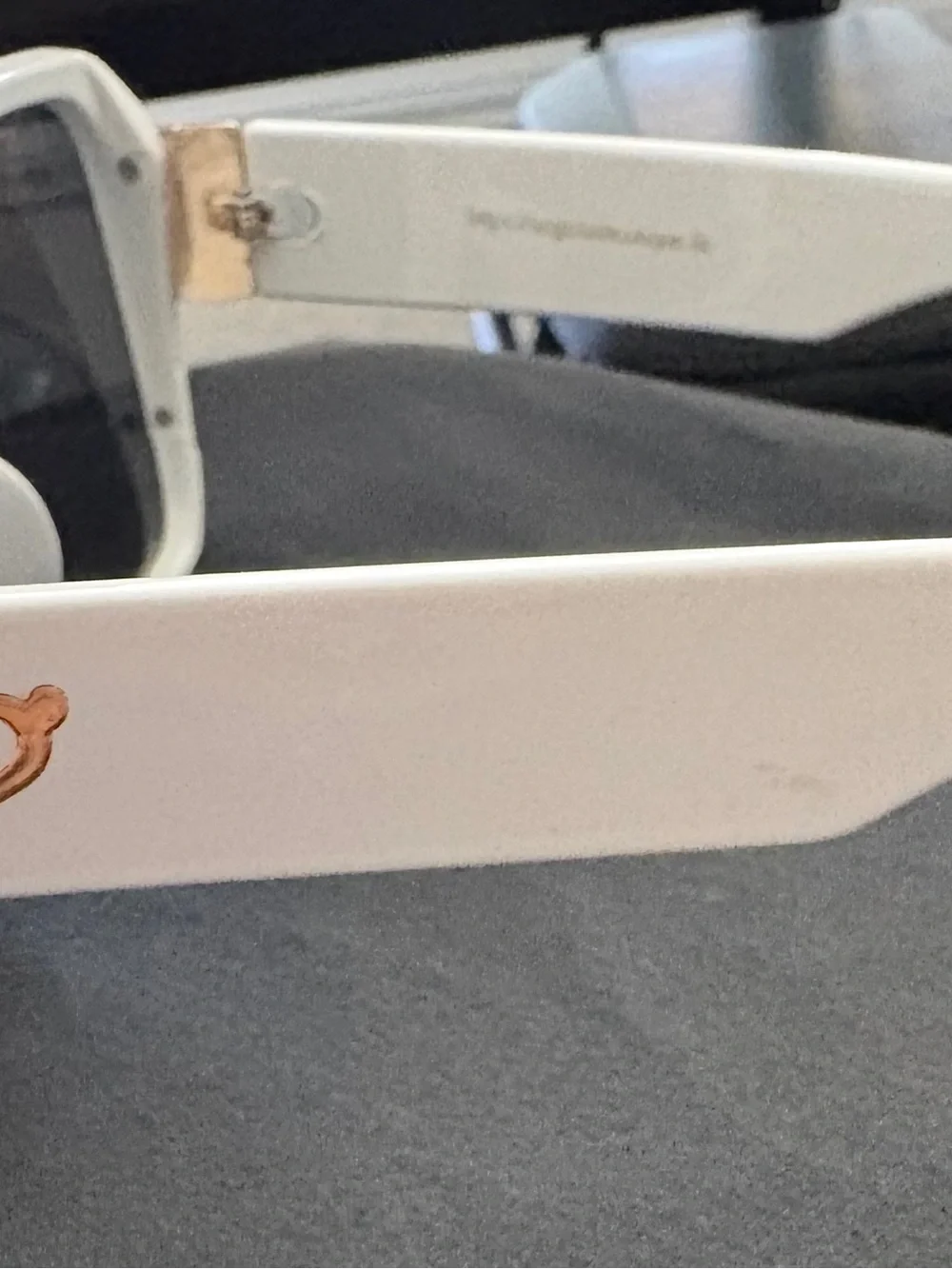 White Oversized Square Sunglasses with Black Lenses